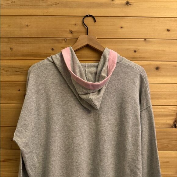 NWT Zaket & Plover Size Small Cotton Gray Pink Fun Hoodie - Picture 6 of 10